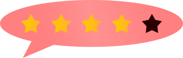 rating star illustration. colored rating stars. free png