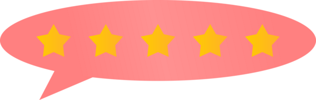 rating star illustration. colored rating stars. free png