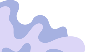 blue cream wavy corner. fluid corner illustration png