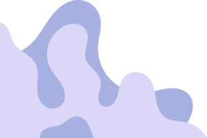 blue cream wavy corner. fluid corner illustration png