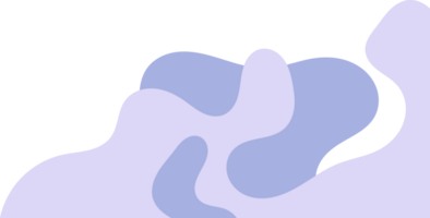 blue cream wavy corner. fluid corner illustration png