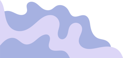 blue cream wavy corner. fluid corner illustration png