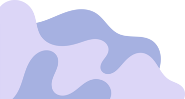 blue cream wavy corner. fluid corner illustration png