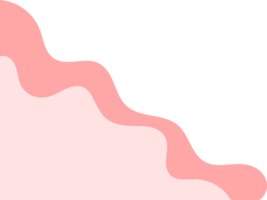 pink wavy corners. wavy corner illustration. pink fluid corner png