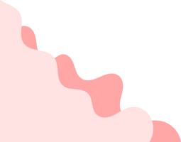 pink wavy corners. wavy corner illustration. pink fluid corner png