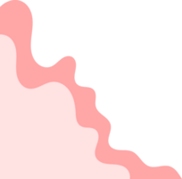 pink wavy corners. wavy corner illustration. pink fluid corner png