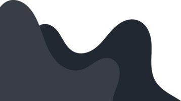 dark wavy corner. fluid corner illustration png