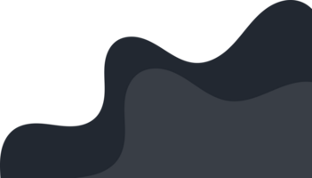 dark wavy corner. fluid corner illustration png