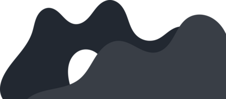 dark wavy corner. fluid corner illustration png