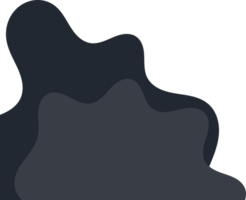 dark wavy corner. fluid corner illustration png