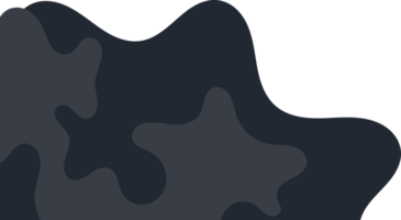 dark wavy corner. fluid corner illustration png