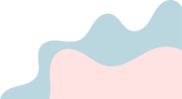 blue pink wavy corner. fluid corner illustration png