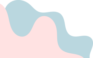 blue pink wavy corner. fluid corner illustration png