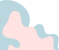 blue pink wavy corner. fluid corner illustration png