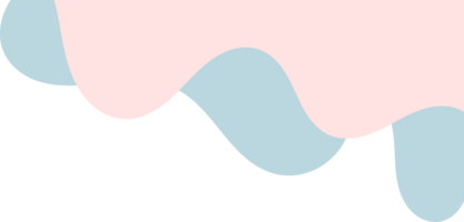 blue pink wavy corner. fluid corner illustration png
