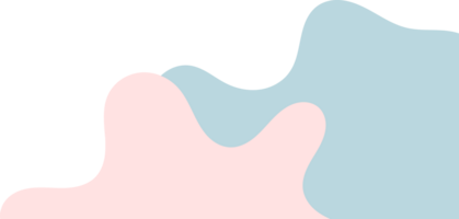 blue pink wavy corner. fluid corner illustration png