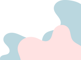 blue pink wavy corner. fluid corner illustration png