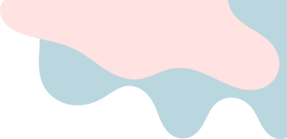 blue pink wavy corner. fluid corner illustration png