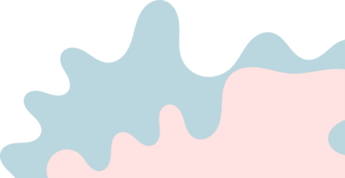 blue pink wavy corner. fluid corner illustration png