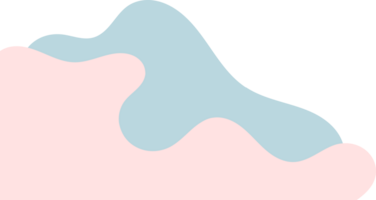 blue pink wavy corner. fluid corner illustration png