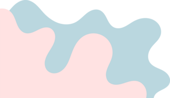 blue pink wavy corner. fluid corner illustration png