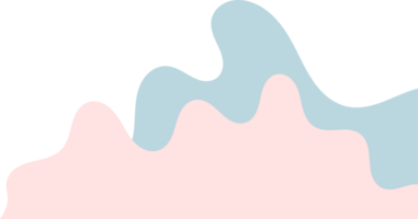 blauw roze golvend hoek. vloeistof hoek illustratie png