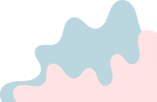 blue pink wavy corner. fluid corner illustration png