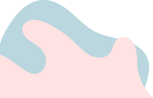 blue pink wavy corner. fluid corner illustration png