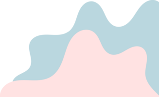 blue pink wavy corner. fluid corner illustration png