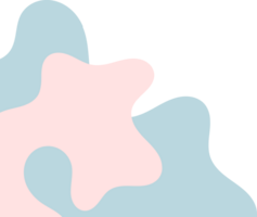 blue pink wavy corner. fluid corner illustration png