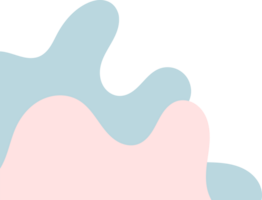 blue pink wavy corner. fluid corner illustration png