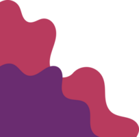 maroon purple wavy corner. fluid corner illustration png