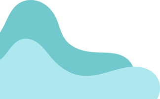 teal wavy corner. fluid corner illustration suitable for background, layout, banner. free png