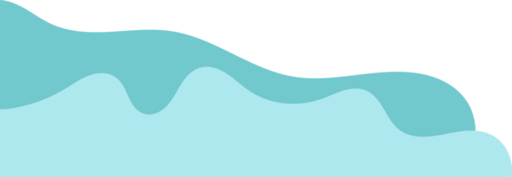 teal wavy corner. fluid corner illustration suitable for background, layout, banner. free png