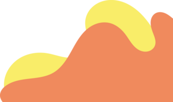 yellow orange wavy corner. fluid corner illustration suitable for background, layout, banner. free png