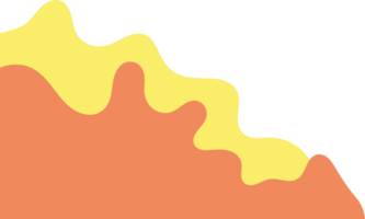 gul orange vågig hörn. vätska hörn illustration lämplig för bakgrund, layout, baner. fri png