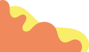 giallo arancia ondulato angolo. fluido angolo illustrazione adatto per sfondo, disposizione, striscione. gratuito png