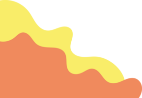 yellow orange wavy corner. fluid corner illustration suitable for background, layout, banner. free png