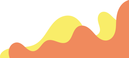 yellow orange wavy corner. fluid corner illustration suitable for background, layout, banner. free png