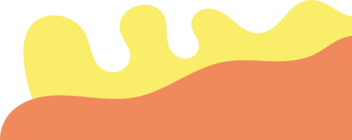 yellow orange wavy corner. fluid corner illustration suitable for background, layout, banner. free png