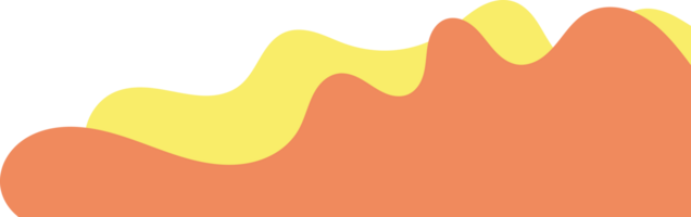 gul orange vågig hörn. vätska hörn illustration lämplig för bakgrund, layout, baner. fri png