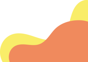 yellow orange wavy corner. fluid corner illustration suitable for background, layout, banner. free png