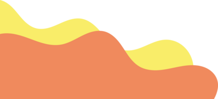 Jaune Orange ondulé coin. fluide coin illustration adapté pour arrière-plan, mise en page, bannière. gratuit png