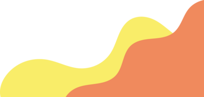 yellow orange wavy corner. fluid corner illustration suitable for background, layout, banner. free png