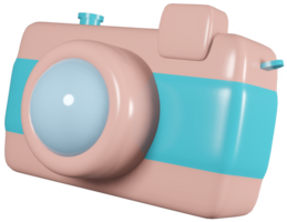 3D model camera children's toy made of plastic on transparent background png