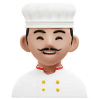 Chef 3D Profession Avatars Illustrations png