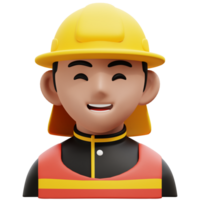 Fire Fighter 3D Profession Avatars Illustrations png