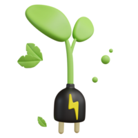 Biomass energy 3d green energy icon png