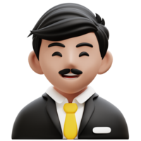 Business Man 3D Profession Avatars Illustrations png