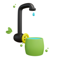 speichern Wasser 3d Grün Energie Symbol png